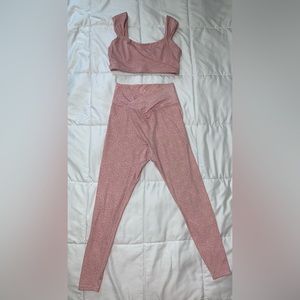 Buff bunny pink floral set